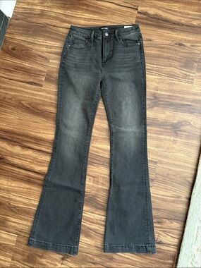 DRIFTWOOD Women's Washed Black Flare Jeans